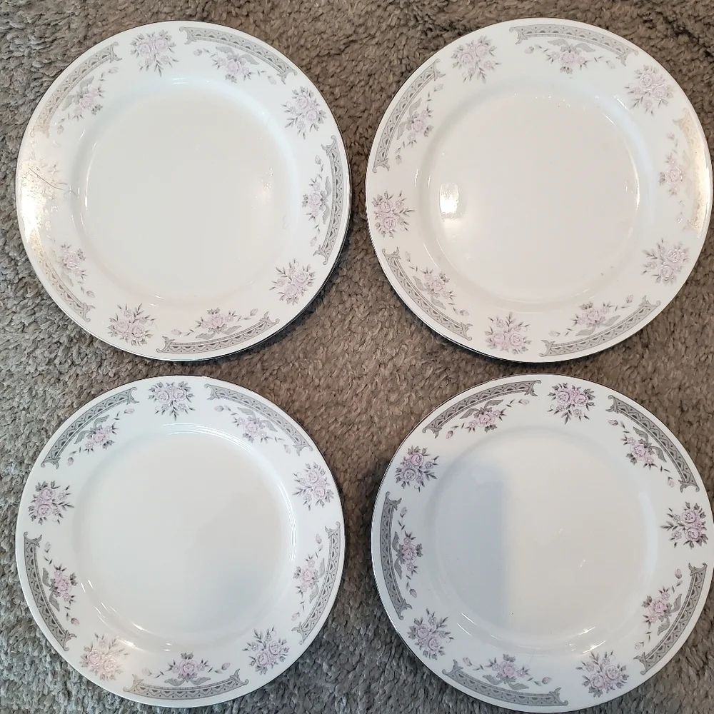 Dynasty Fine China Colleen 1008-20 Lot Of 4 Dinner Plates 8